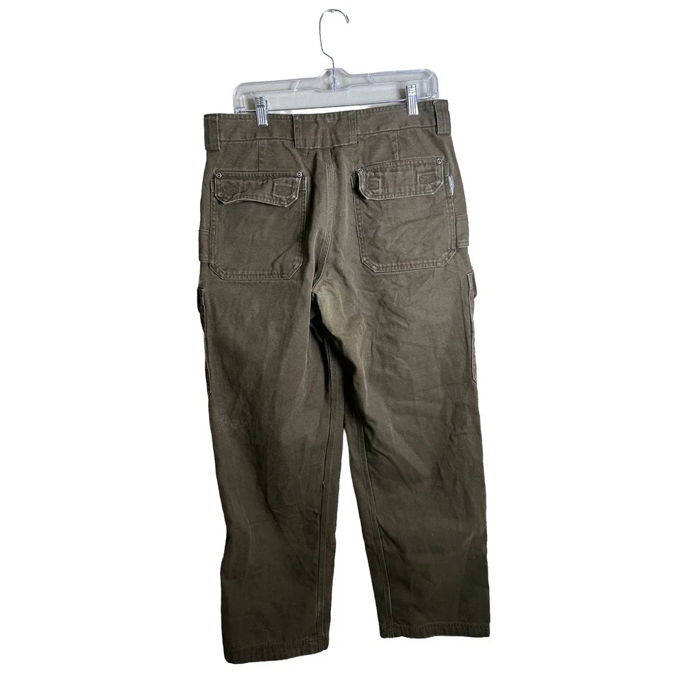 Duluth Trading Co Men's 34x32 Canvas Cargo Pants Brown Workwear Gorpcore